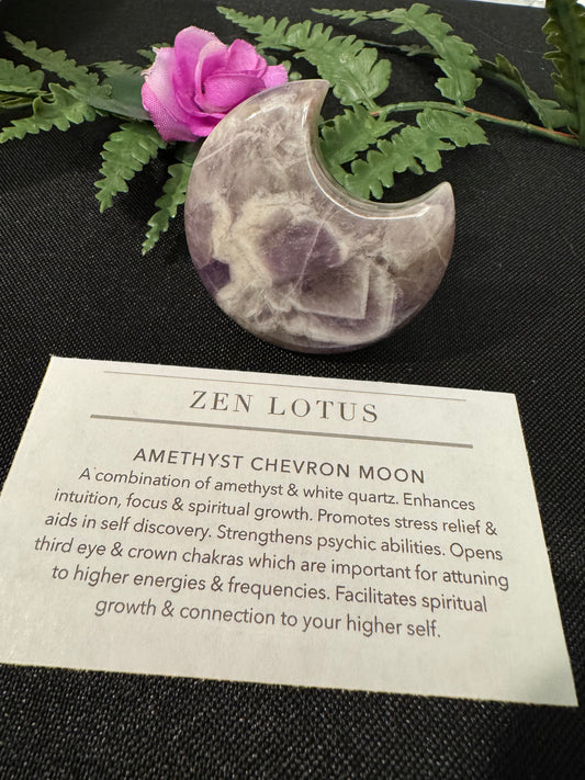 Amethyst Chevron Moon Car Clip
