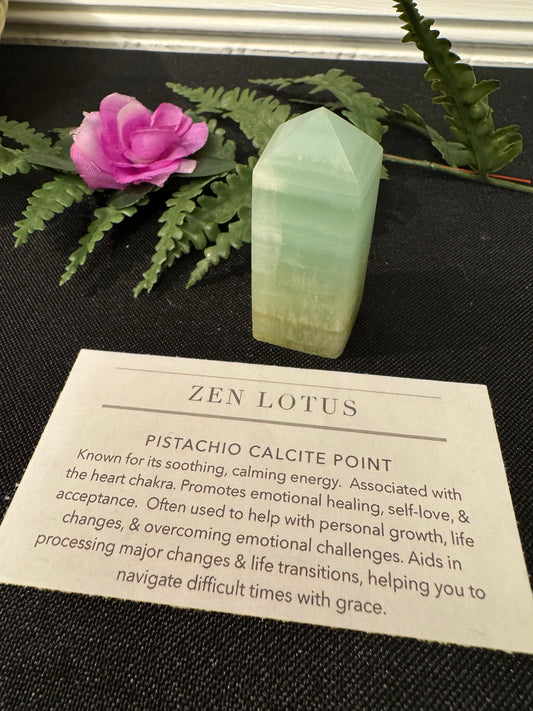 Pistachio Calcite Point
