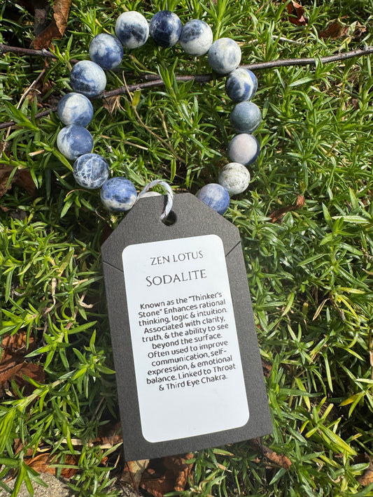 Sodalite Natural Stone Bracelet (12mm bead)
