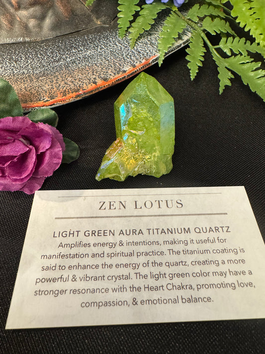 Light Green Titanium Aura Quartz