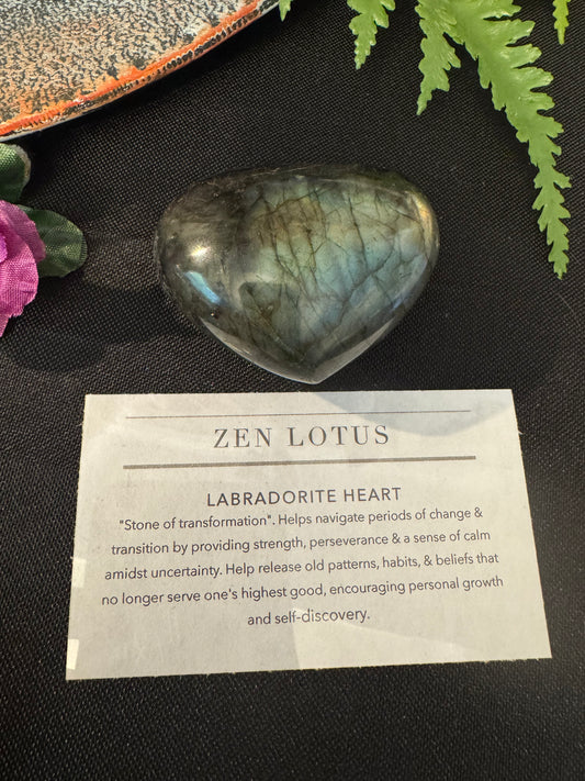 Labradorite Heart